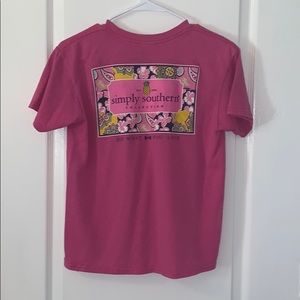 Girls Simply Southern Pink Printed Shirt